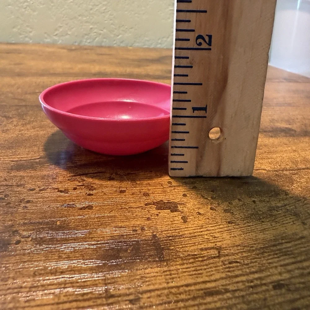 VTG Tupperware Toys Mini Party Play‎ Set 3 in Cereal Bowl Pink Retro Kitchen